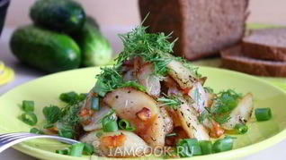 Рецепт Жареной картошки с луком на сковороде