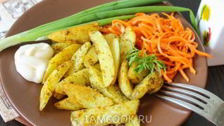 Рецепт Жареного картофеля в панировке