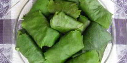 Шаг 2: долмы из свежих листьев винограда