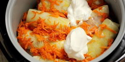 Шаг 7: голубцов с фаршем и пшеном в мультиварке