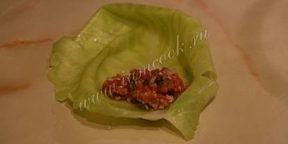 Шаг 7: голубцов с фаршем и рисом