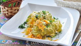 Рецепт Голубцов с индейкой в сливочном соусе в мультиварке