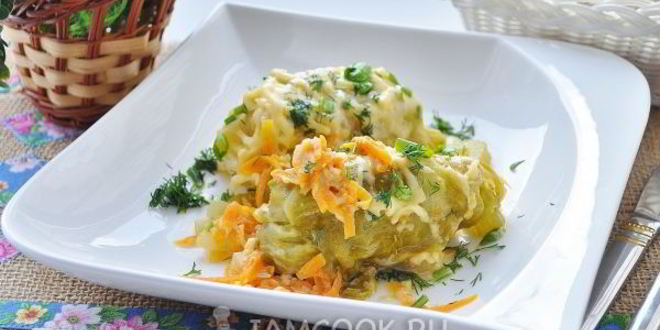 Рецепт голубцов с индейкой в сливочном соусе в мультиварке