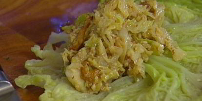 Шаг 8: голубцов с лисичками и пореем