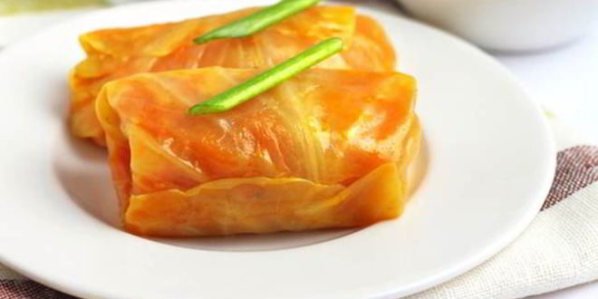 Рецепт голубцов с лососем и овощами