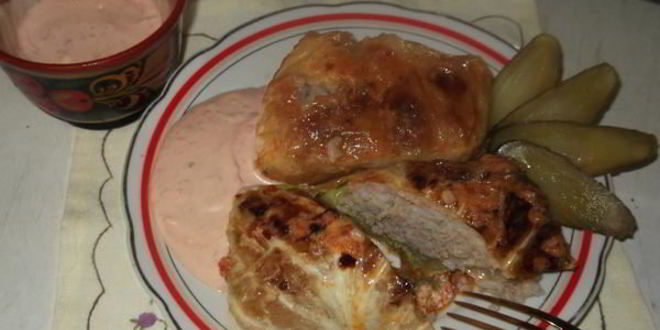 Рецепт голубцов с мясом, запеченные в духовке