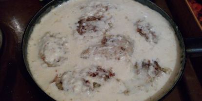 Шаг 7: ленивых рыбных голубцов в хренно-сметанном соусе