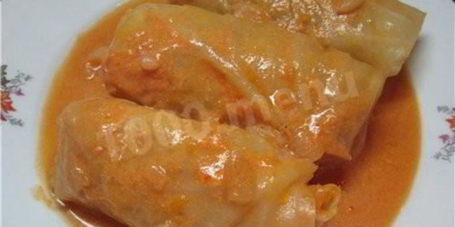 Рецепт Вегетарианских голубцов с фасолью в кастрюле