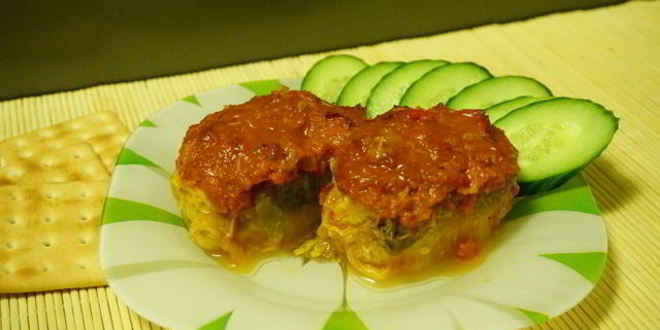 Рецепт запеченных голубцов с фаршем из индейки