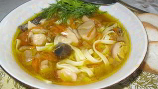 Рецепт Грибной лапши