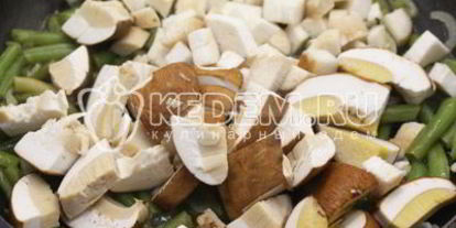 Шаг 4: белых грибов со стручковой фасолью