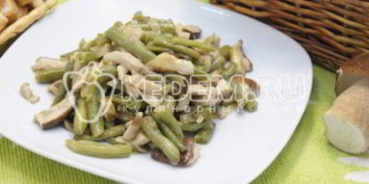 Шаг 6: белых грибов со стручковой фасолью