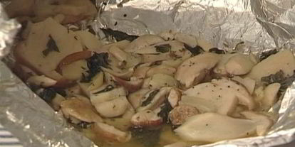 Шаг 5: белых грибов, запеченных с мятой