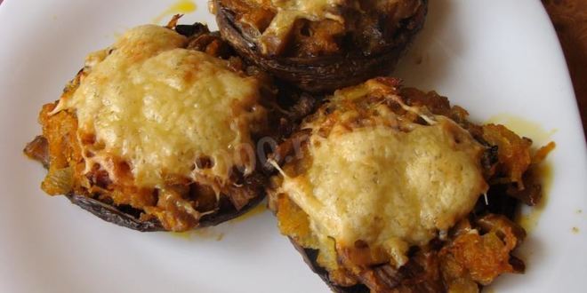 Рецепт фаршированных грибов портобэлло