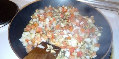 Шаг 5: фаршированных шляпок шампиньончиков