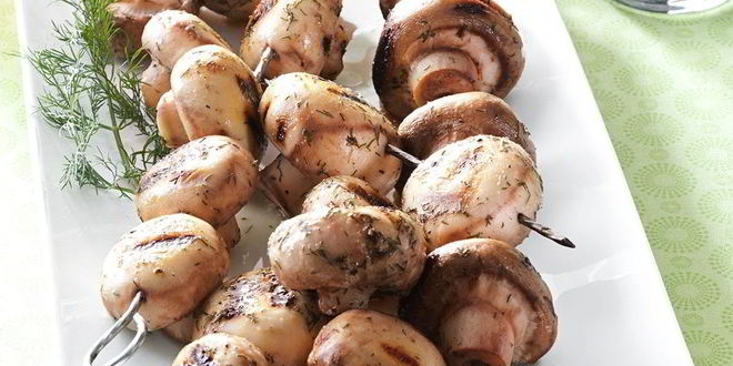 Рецепт грибов на гриле