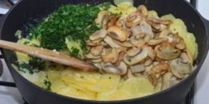 Шаг 5: грибов тушеных в сливках