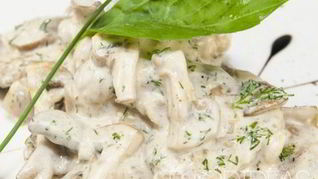 Рецепт Грибов в сливочном соусе