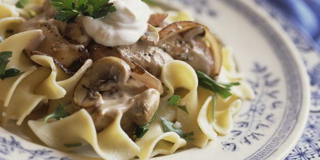 Рецепт грибов в сметанном соусе