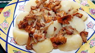 Рецепт Лисичек с картошкой жареные