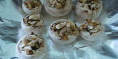 Шаг 4: начиненных грибов в духовке