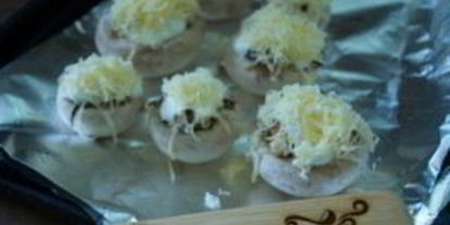 Шаг 5: начиненных грибов в духовке