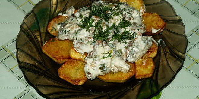 Рецепт подосиновиков, тушеных в сметане