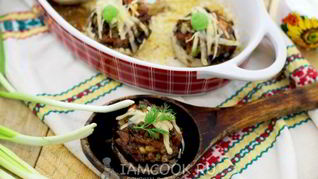 Рецепт Шампиньонов фаршированных мясом