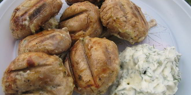 Рецепт шампиньонов на решетке на костре