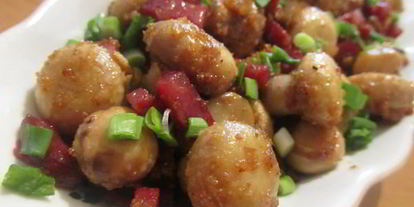 Шаг 4: шампиньонов с чесноком