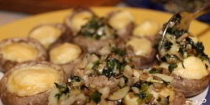 Шаг 11: шампиньонов, запеченных с сыром