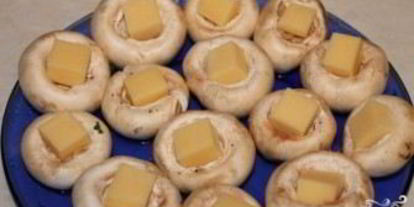 Шаг 5: шампиньонов, запеченных с сыром