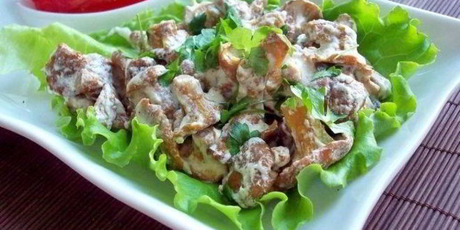 Рецепт тушеных маслят