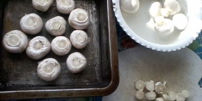 Шаг 3: запеченных шампиньонов