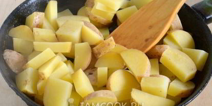 Шаг 5: жареных опят с картошкой