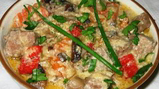 Рецепт Гуляша из говядины с грибами