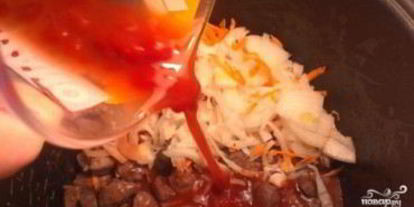 Шаг 3: гуляша из говяжьего сердца