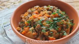 Рецепт Гуляша из картофеля и чечевицы