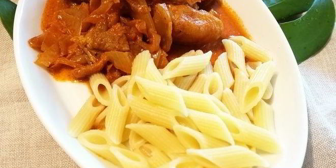 Рецепт гуляша из курицы со свежей капустой