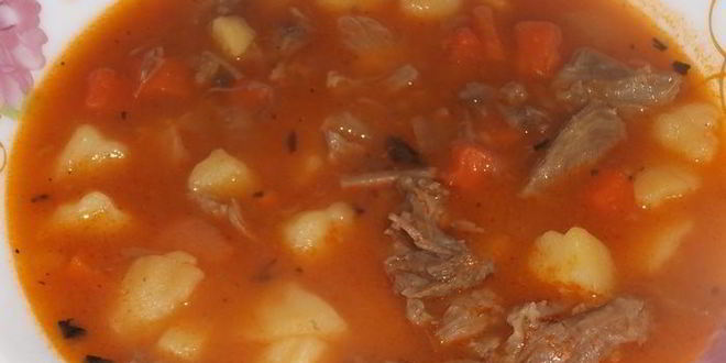 Рецепт Супа-гуляша с шеей индейки