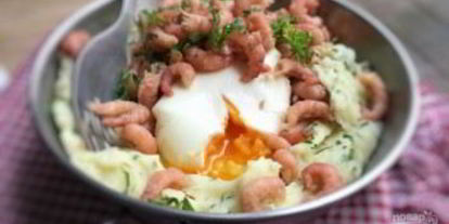 Шаг 4: картофельного пюре с креветками