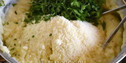 Шаг 5: картофельного пюре с пармезаном и петрушкой