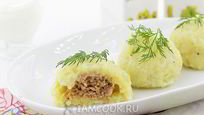 Рецепт Клецек картофельных с мясом