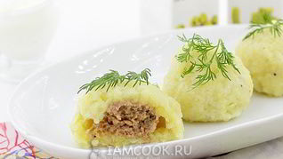 Рецепт Клецек картофельных с мясом