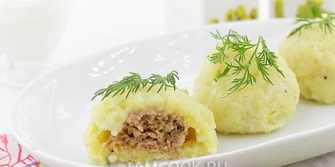 Рецепт Клецек картофельных с мясом