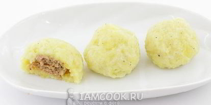 Шаг 8: клецек картофельных с мясом