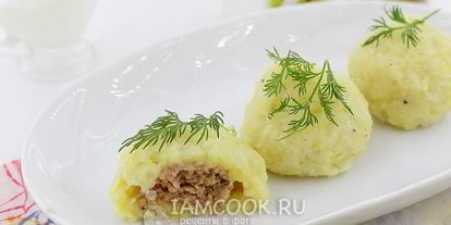 Шаг 9: клецек картофельных с мясом