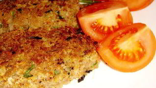 Рецепт Котлет из печеного баклажана с гречневой мукой