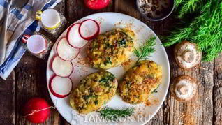 Рецепт Постных картофельных котлет с грибами