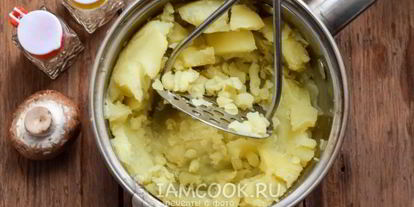 Шаг 4: постных картофельных котлет с грибами